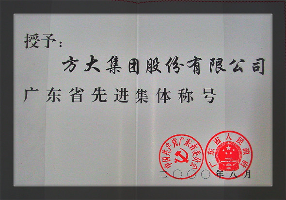 2000 广东省先进整体